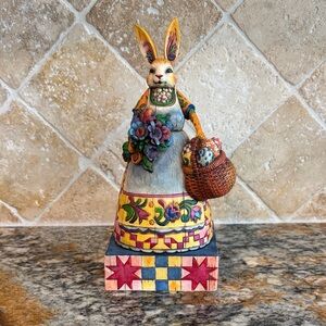Jim Shore Heartwood Creek Easter Bunnette Figurine-Bunny with Basket
